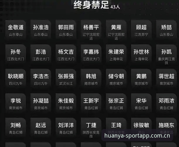 足协“终身禁足”vs“五年禁足”名单深度对比：环亚体育老用户解读行业整顿真相